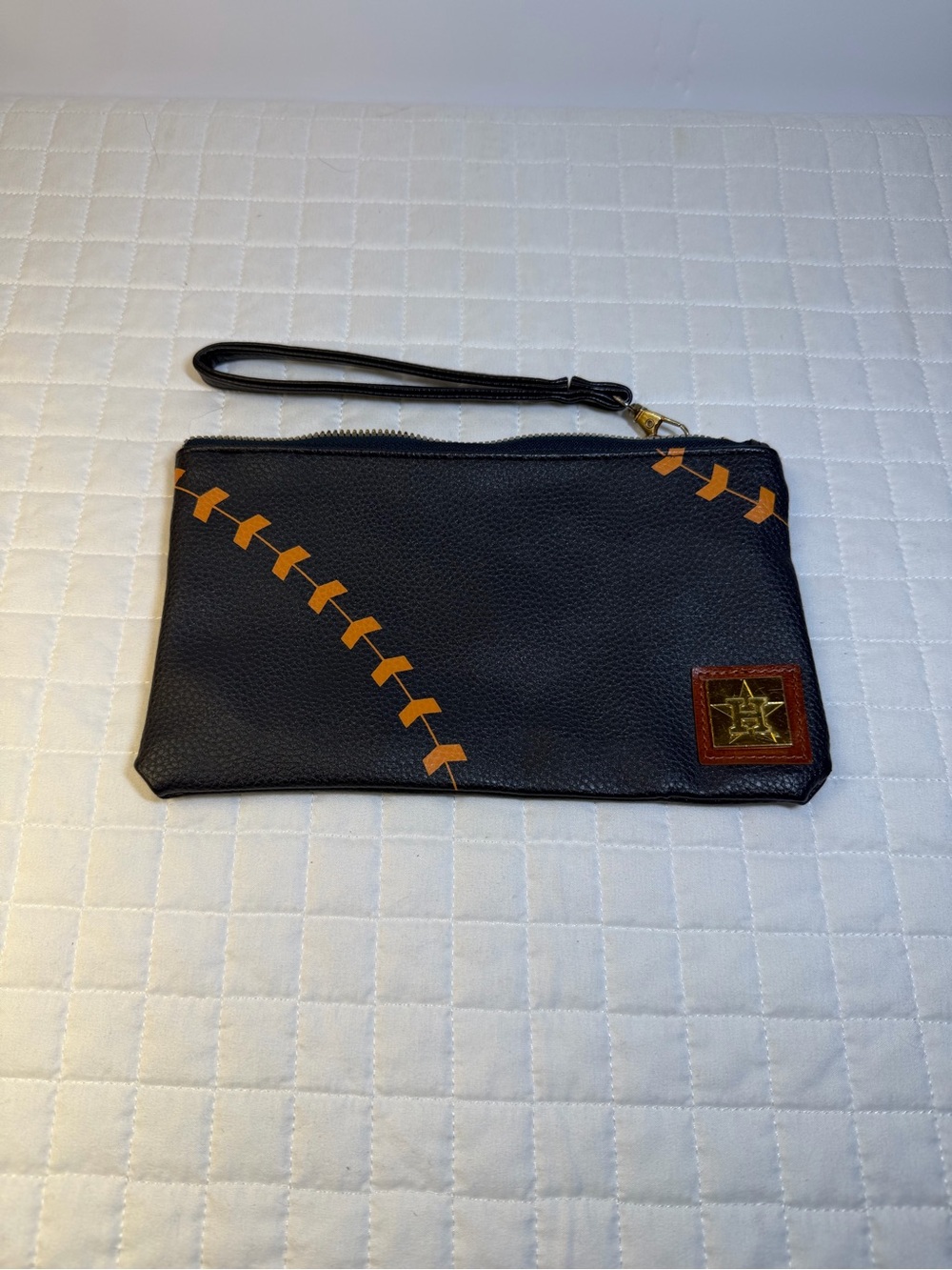 Houston Astros Baseball Wristlet Clutch